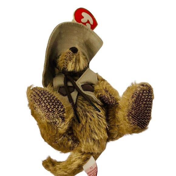 TY Attic Treasures Hogan the Kangaroo Bunny Plush With Hat & Vest Brown 10" - Picture 10 of 10